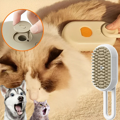 Rechargeable Pet Steam Grooming Brush