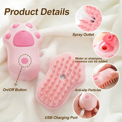 Cute Pet Paw Steam Brush