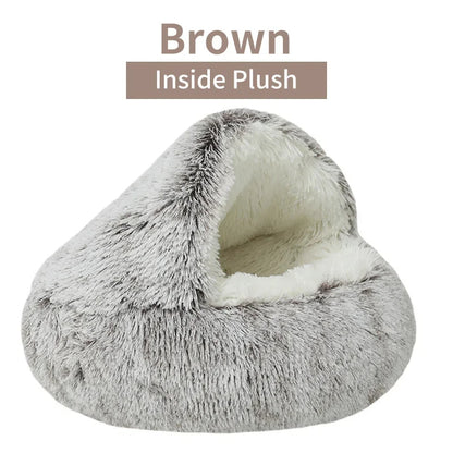 Winter Plush Cat Bed